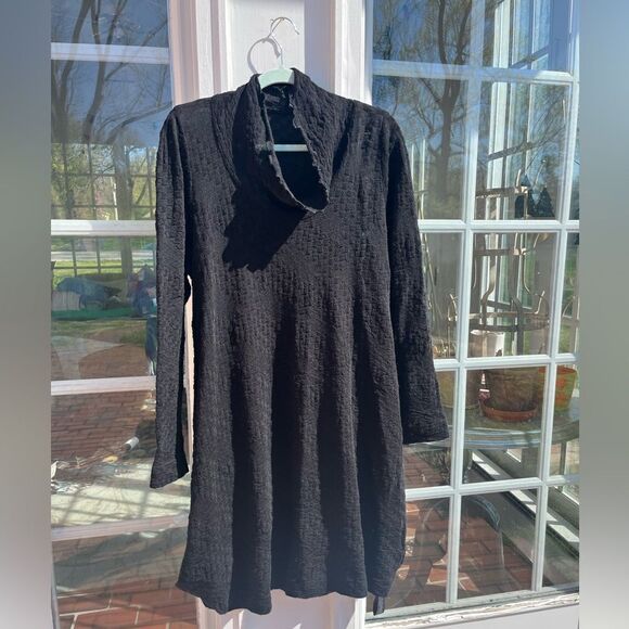 Oska Textured Turtleneck Wool Dress - Picture 6 of 14